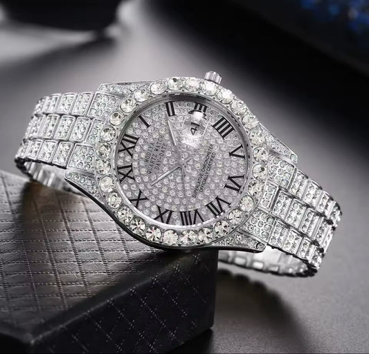 The Sovereign | FauxFlex Fully Iced Roman Dial Timepiece