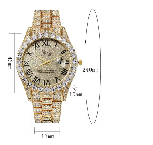 FauxFlex™ Luxury Iced-Out Roman Watch